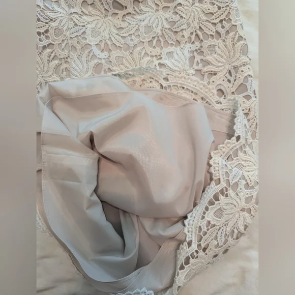 NWT Ann Taylor Sleeveless Lace Overlay Dress Cream Beige Lined Size 00P - Picture 14 of 14
